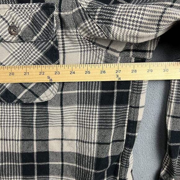 Duluth Trading Shirt Mens 2XL Gray Heavyweight Button Down Flannel Workwear - Picture 8 of 9